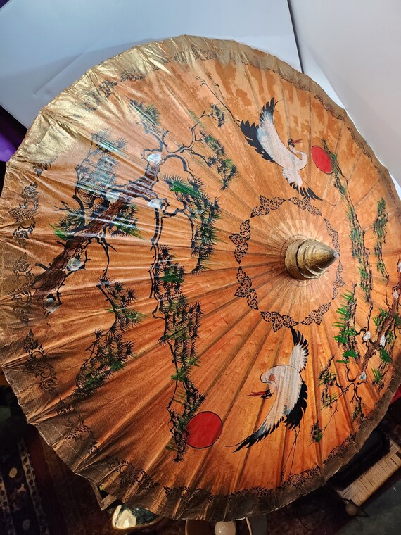 Fantastic Hand Painted Chinese Umbrella - image 6