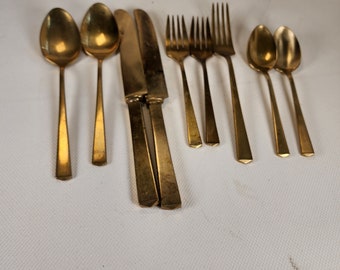 Vintage Dirylite Gold Tone Flatware