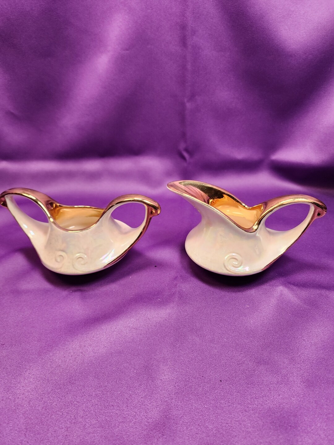 Beautiful Vintage Creamer and Sugar Bowl Etsy