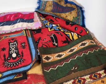 tobacco felt quilt Sold at Auction: FLANNEL / CIGAR FLAG TOPS, LOT OF TWO cigarette silks, cigar flannels and