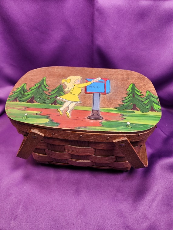 Vintage Carved and Hand-Painted Hand-Made Picnic … - image 6