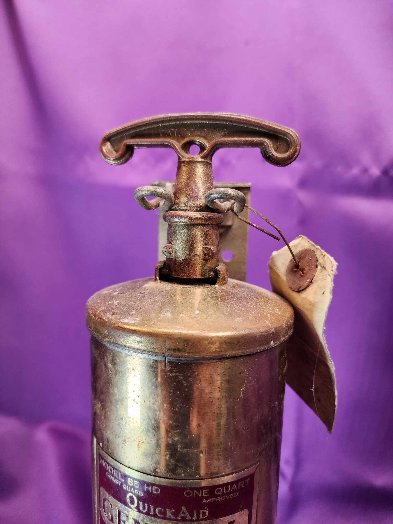 Brass General Fire Extinguisher With Original Bracket Etsy