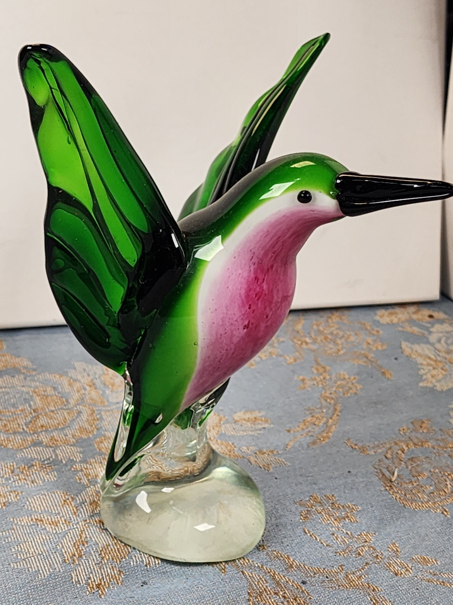 Vintage Murano Glass Hummingbird Etsy