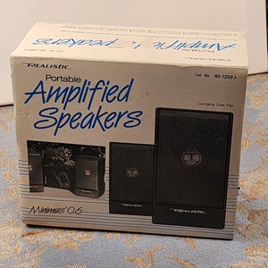 NOS Vintage Radio Shack Powered Speakers