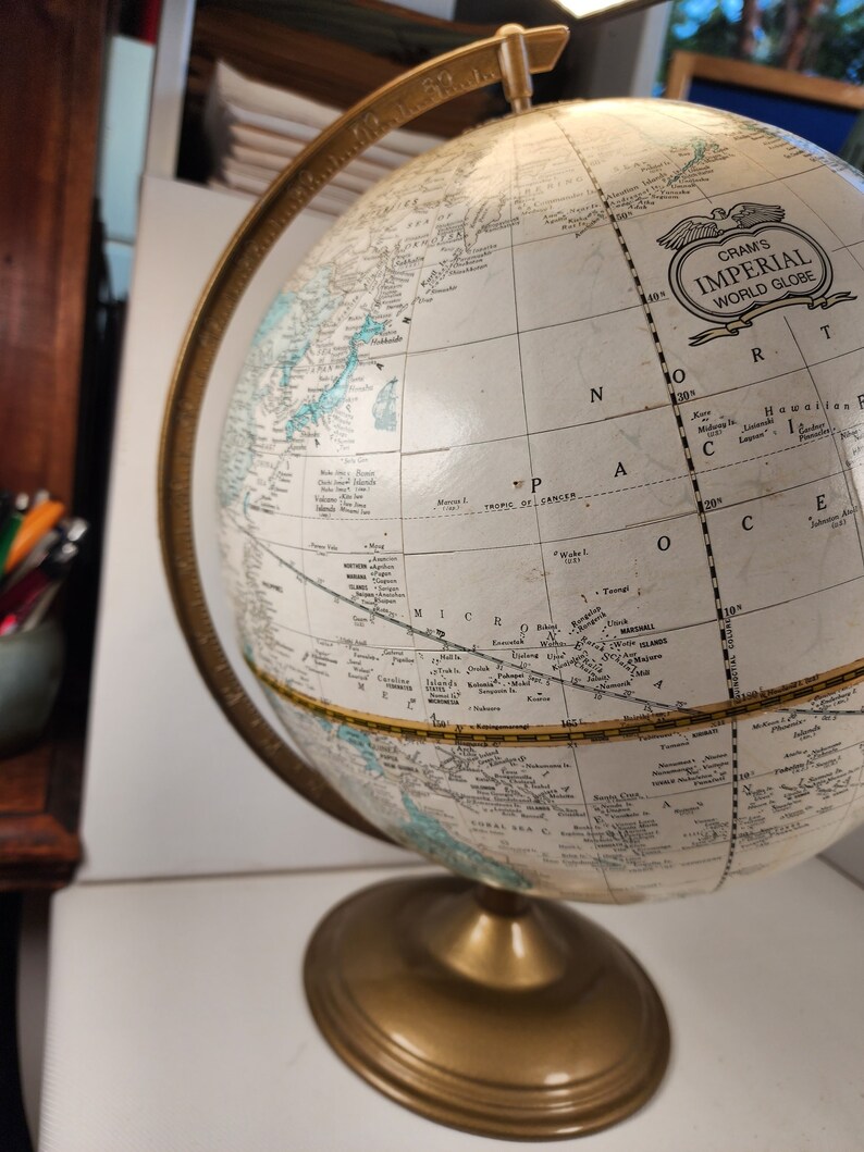 Vintage Crams Imperial World Globe - Etsy