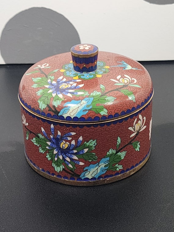 Vintage Chinese Enamel Trinket Box - image 2