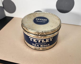 Vintage Tetley Tea Tin - Etsy
