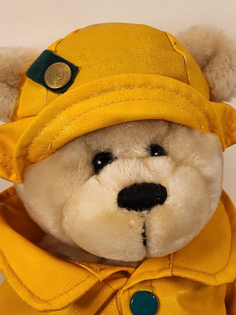 Vintage Brass Button Bear Etsy