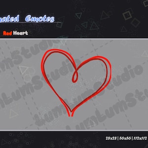 Animated emote | Red heart | Twitch and Discord|