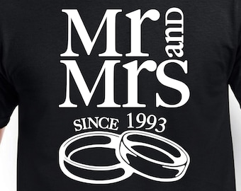 Mr. And Mrs. Since 1993 Digital Files - Design Files - Cricut - SVG - Silhouette Cameo - PNG - EpS - PDF - DxF