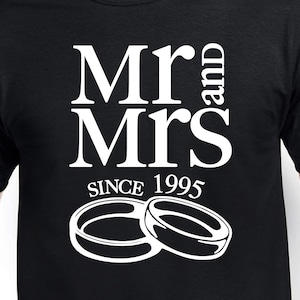 Mr. And Mrs. Since 1995 Digital Files - Design Files - Cricut - SVG - Silhouette Cameo - PNG - EpS - PDF - DxF