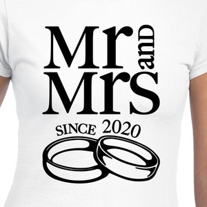 Mr. And Mrs. Since 2020 Digital Files - Design Files - Cricut - SVG - Silhouette Cameo - PNG - EpS - PDF - DxF