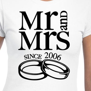 Mr. And Mrs. Since 2006 Digital Files - Design Files - Cricut - SVG - Silhouette Cameo - PNG - EpS - PDF - DxF