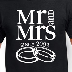 Mr. And Mrs. Since 2003 Digital Files - Design Files - Cricut - SVG - Silhouette Cameo - PNG - EpS - PDF - DxF
