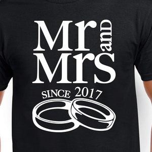 Mr. And Mrs. Since 2017 Digital Files - Archivos de diseño - Cricut - SVG - Silhouette Cameo - PNG - EpS - PDF - DxF
