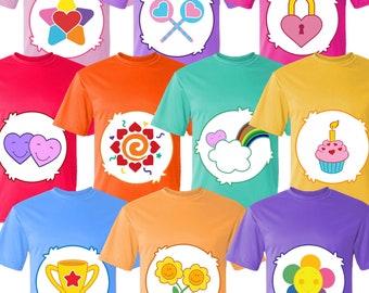 Care Bears Belly Badges Digital Files - Design Files - Cricut - SVG - Silhouette Cameo - PNG - EpS - PDF - DxF