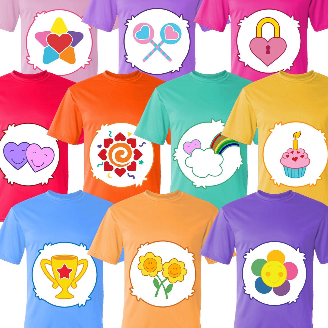 Care Bears Belly Badges Digital Files Design Files Cricut Etsy