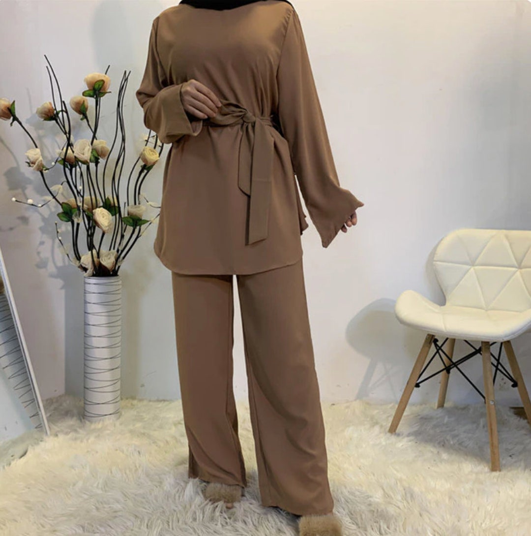 Modest Islamic 2 Piece Set Comes With a Detachable Belt - Etsy