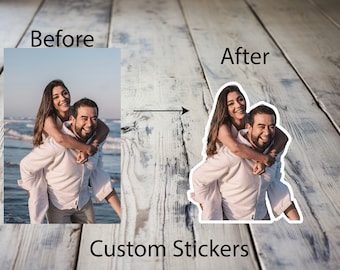 Personalized Photo Stickers, Customized for Water Bottles, Laptops, and Cars, Waterproof & Customizable