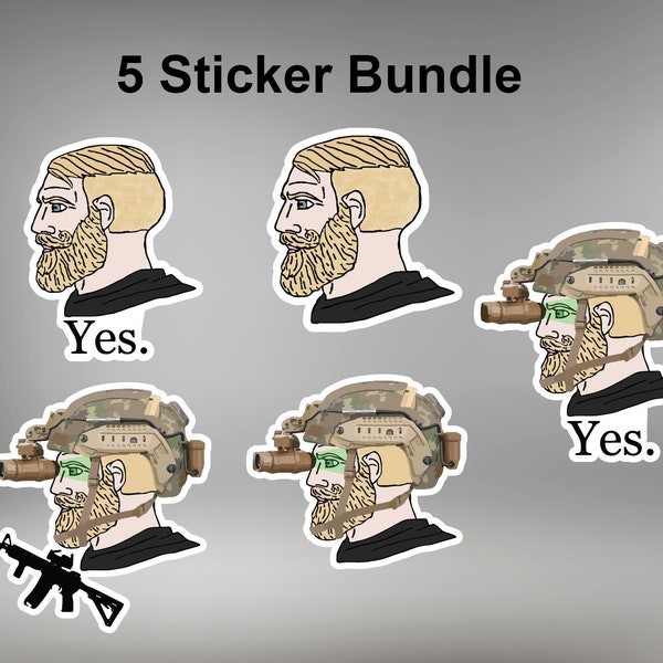 Chad Meme Stickers | Chad | Meme Sticker | Vinyl | Bundle Available | Various Sizes