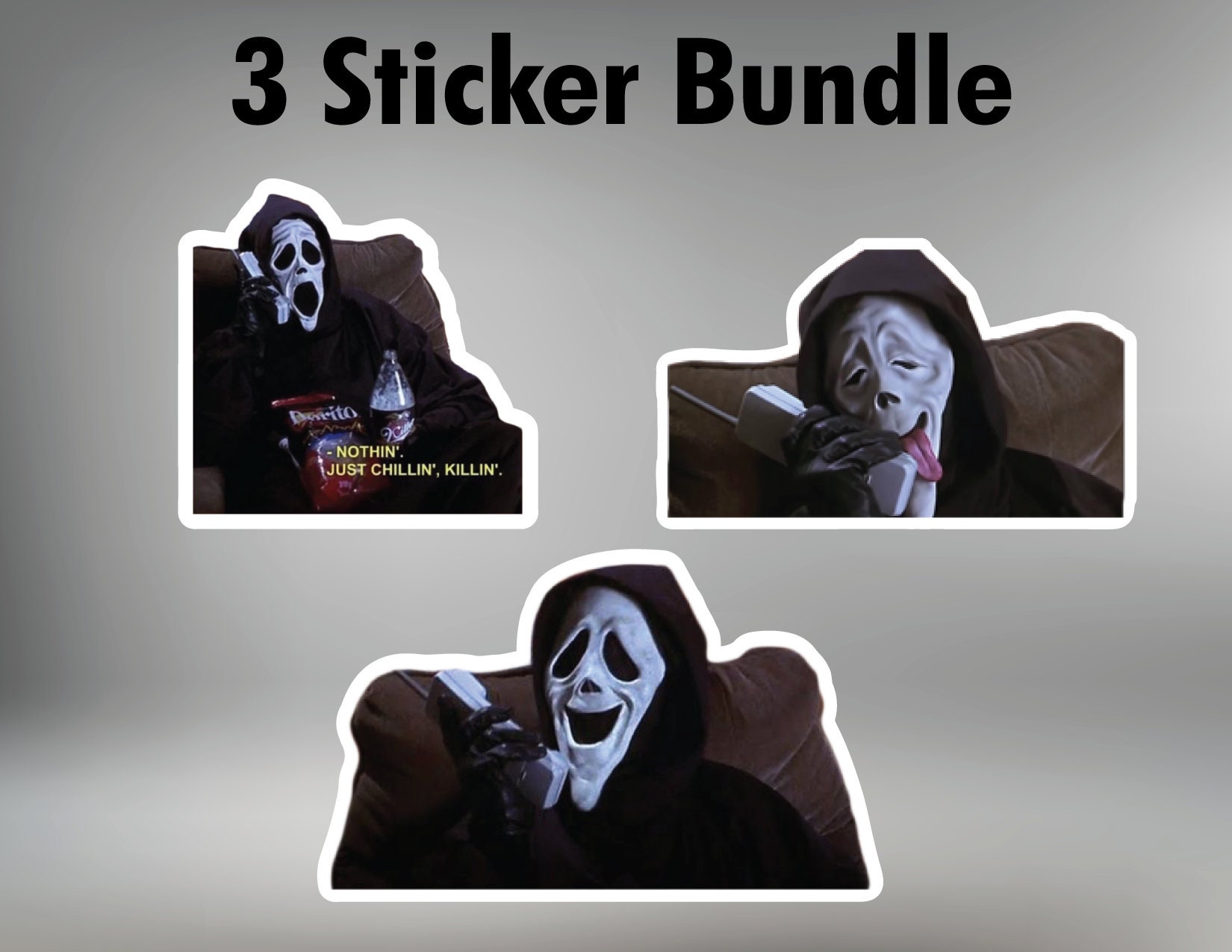 melted Ghost face, Scream movie, extra scary Sticker for Sale by Dolphi-s