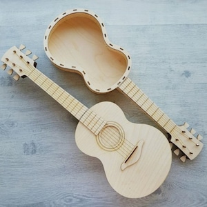 Gitaar. Lasergesneden bestanden svg dxf, cnc plannen, houtbewerking plannen, cdr lasersnijden, lasersnijden, project voor cnc, vector project, gesneden bestand laser