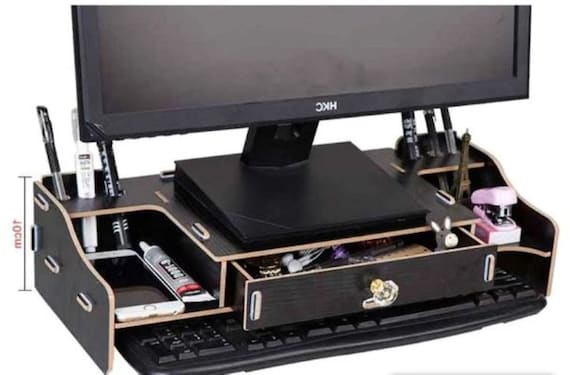 Monitor Organizer. Laser cut vector svg, dxf, cdr, eps, ai  laser-cut, laser cut template, laser model, vector laser cut, cnc cut, cnc file