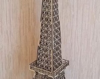 Tour Eiffel. Fichiers découpés au laser svg dxf, cdr, fichiers laser ai, fichiers de routeur cnc, plans eps, plans de découpe laser, puzzle, plans vectoriels, fichier découpé