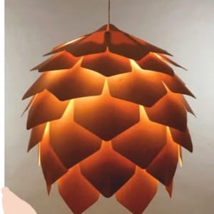 Lampada a foglia sospesa. Laser cut file svg dxf, cnc wood, cnc files for wood, cdr files, ai vector plan, glowforge svg, laser cut cnc vector file