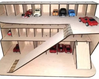 Parking for Toy Cars. Vector model svg, dxf, cnc router files, cnc plans, laser cut model, plywood, cdr, cnc vector file, glowforge, cnc cut