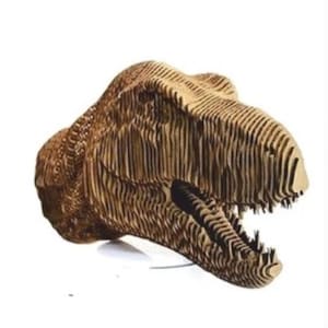 Dinosaur Head. Laser-cut svg dxf, cnc plans, woodworking plans, cnc vector file, glowforge, pattern cut files, vector file cnc,cnc laser-cut