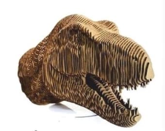 Dinosaur Head. Laser-cut svg dxf, cnc plans, woodworking plans, cnc vector file, glowforge, pattern cut files, vector file cnc,cnc laser-cut