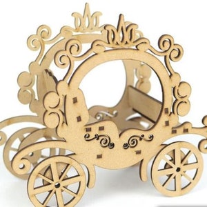 Carrozza Cenerentola. Modello vettoriale svg dxf, file router cnc cdr, piani cnc, modelli per laser, file vettoriali cnc, piani glowforge, taglio laser
