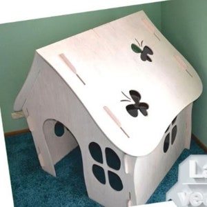 Casa de juego. Lasercut svg dxf, cdr, eps y ai cnc pattern cut files, vector file cnc, cnc project, file lasercut, cut files, 3D Puzzle Plan