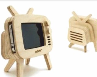 TV Phone stand. Laser cut file svg dxf, cnc files, lasercut files, laser cut dxf, vector for cnc, 3d plan, cnc router file, corel draw files