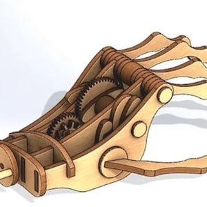 Mechanical Arm. Laser cut vector svg dxf, 3d puzzle, laser cut wood, file lasercut, lasercut plan, template for laser, cnc dxf file, cutting