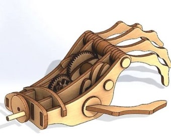 Mechanische Arm. Laser gesneden vector svg dxf, 3d puzzel, laser gesneden hout, bestand lasersnijden, lasersnijden plan, sjabloon voor laser, cnc dxf bestand, snijden