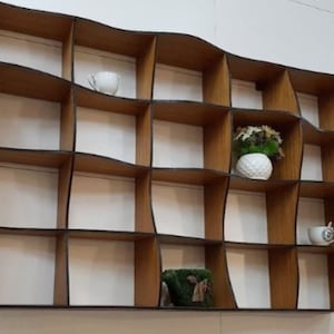 Wave Shelf. Laser-cut file svg dxf, cdr laser cut wood, cnc router files, vector cutting plans, Laser projects, eps, ai, file laser cnc plan
