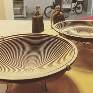 Spiral Bowl on Stand. Laser cut vector svg dxf, cdr, vector file, laser cutting, project for cnc, vector project, corel draw file, laser cut