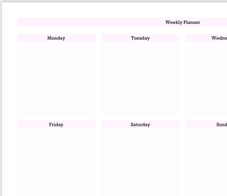 Weekly Planner Template PDF, Digital Download, Suitable for Goodnotes ...
