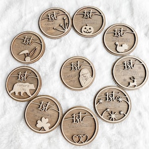 Mon premier lapin de Pâques, cartes jalon premières vacances, disque jalon en bois mensuel, cadeau pour une maman enceinte, accessoire photo de Pâques, 1re année de bébé