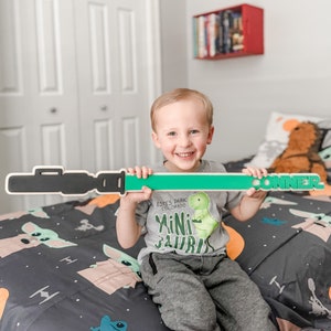 Letrero de sable iluminado personalizado para dormitorio, letrero con nombre personalizado para dormitorio de niños, letrero de sable iluminado con LED, letrero para dormitorio de niños