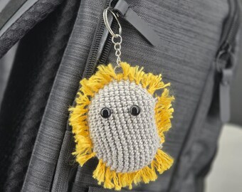 Crochet Bacteria Keychain Gift Microbiology Student Present Biology Teacher Appreciation Science Handmade Cotton Amigurumi Charm Accessory
