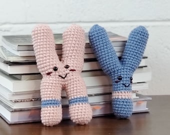 Educational science toy biology toy gift for kids plushie amigurumi stuffed toy for young scientists chromosome biology major student