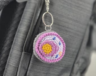 Biology Keychain Charm Cell Plushie Science Accessory Bag Decoration Educational Gift Student Teacher Appreciation Present Handmade Crochet