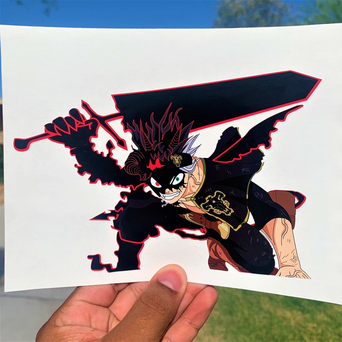 Asta Black Clover Demon Form Wizard King Black Bulls Anime Etsy Finland