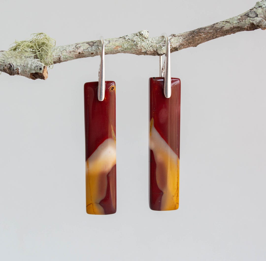 •EOWYN• mookaite jasper tear + gold earrings