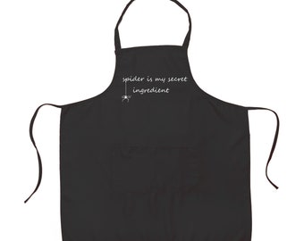 Spiders are my Secret Ingredient Apron // Halloween Apron, Funny Halloween Apron, Baking Accessories, Halloween Baker, Baker Gift