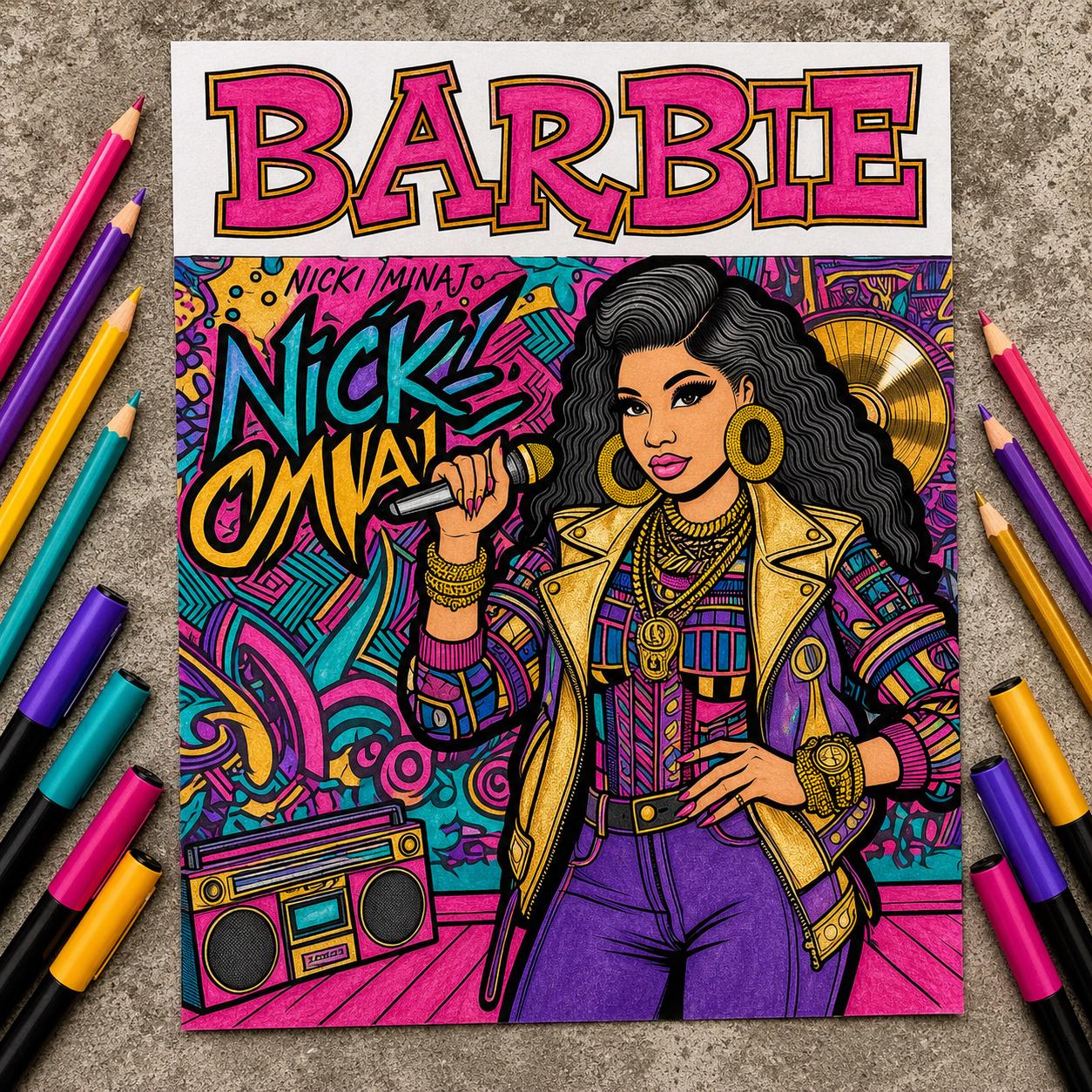 Ladies First Hip Hop Queens Coloring Book, Printable Female Rappers - Etsy