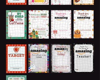 Digital Gift Card Holder Template Bundle | Teacher Appreciation, Holiday & Year-Round Designs | 5x7 Printable